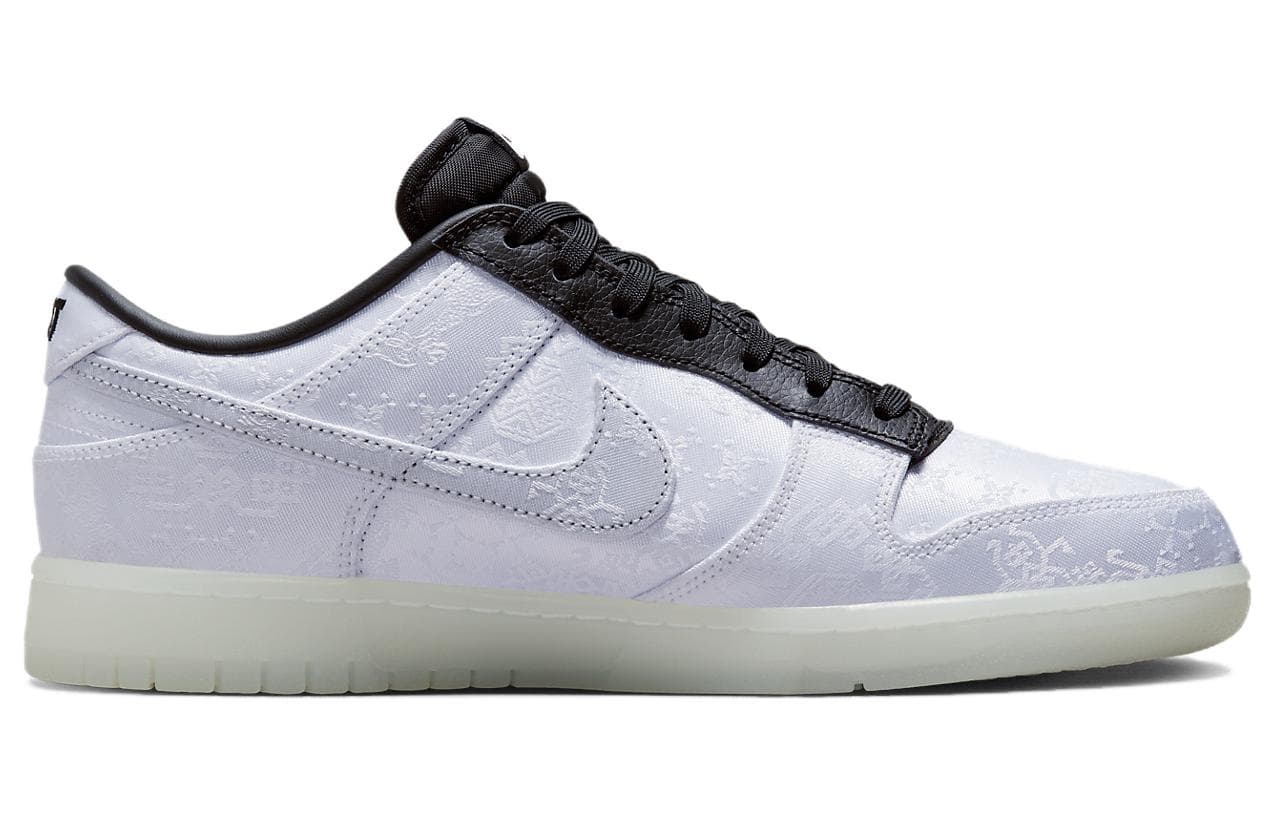 Fragment Design x CLOT x Nike Dunk Low "White Silk"