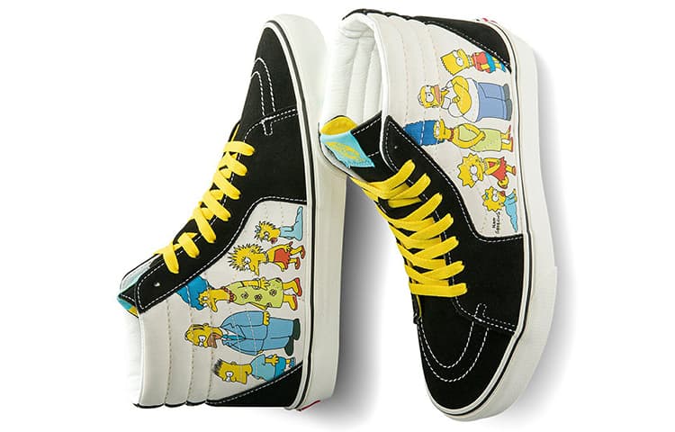 Vans SK8 High The Simpsons Black White