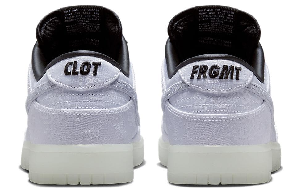 Fragment Design x CLOT x Nike Dunk Low "White Silk"