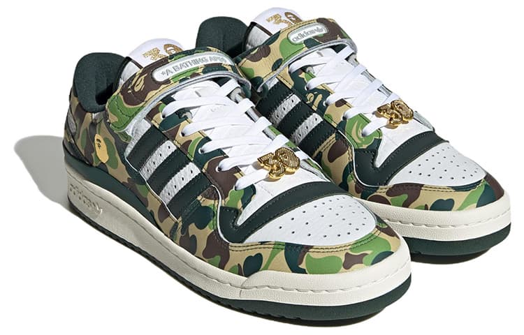 A BATHING APE x adidas Forum 84 Low Green
