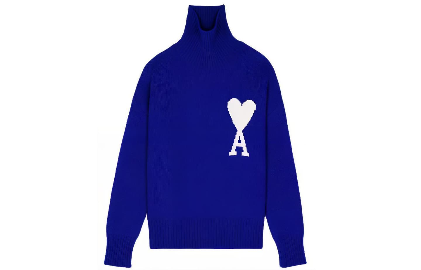AMIPARIS FW21 Logo Knit Wool Sweater Blue