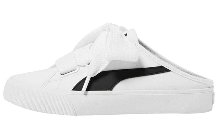 PUMA Bari Mule Ribbon White Black
