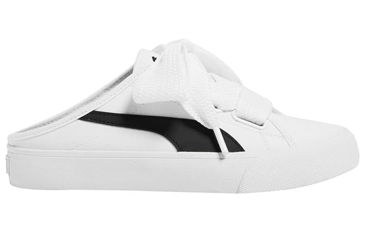 PUMA Bari Mule Ribbon White Black