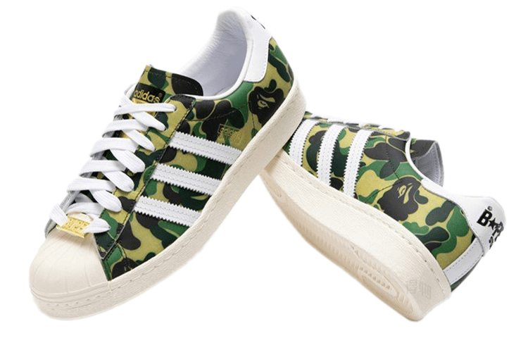 A BATHING APE x adidas Superstar Green Camo