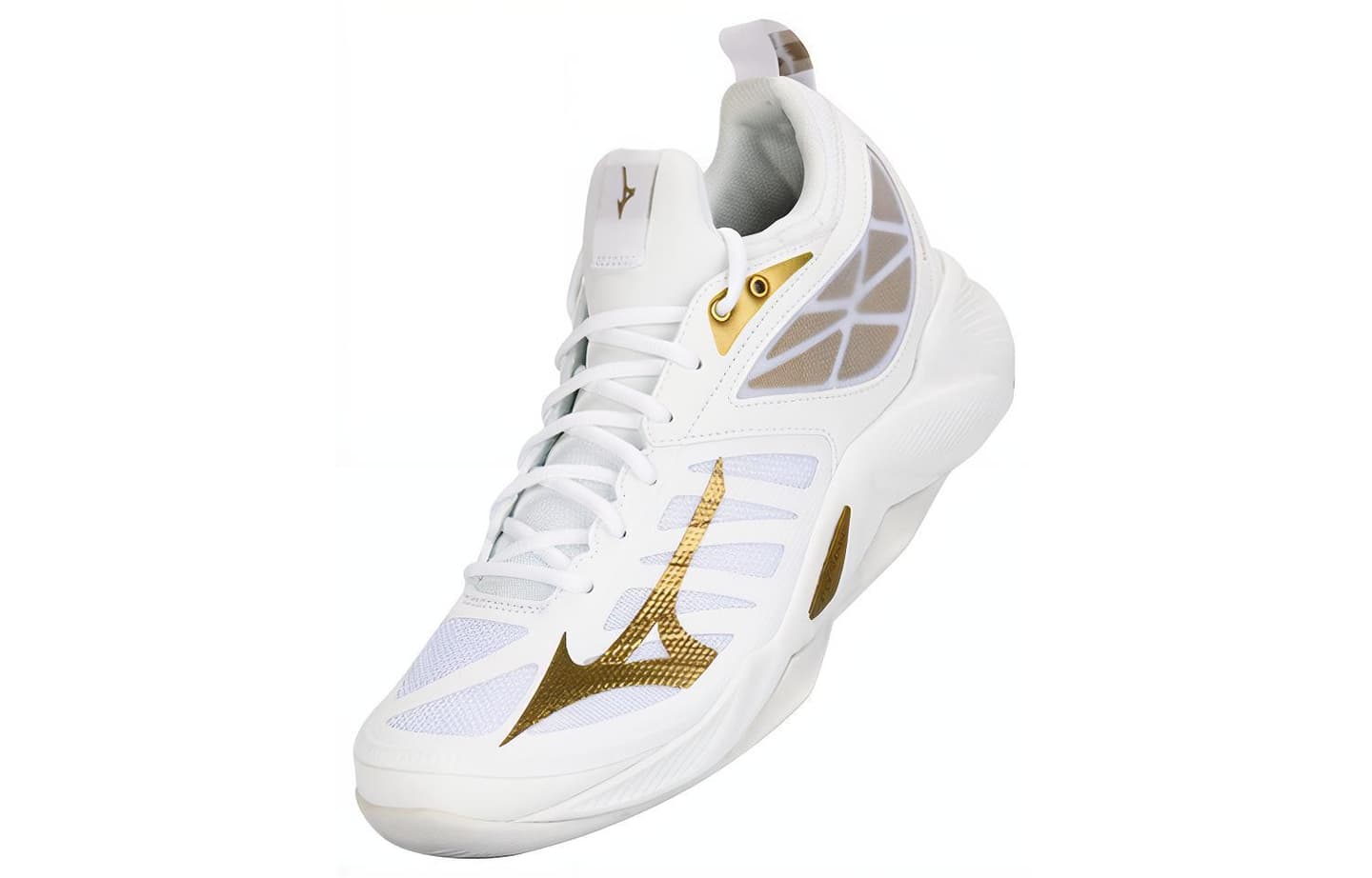 Mizuno Wave Dimension White Gold