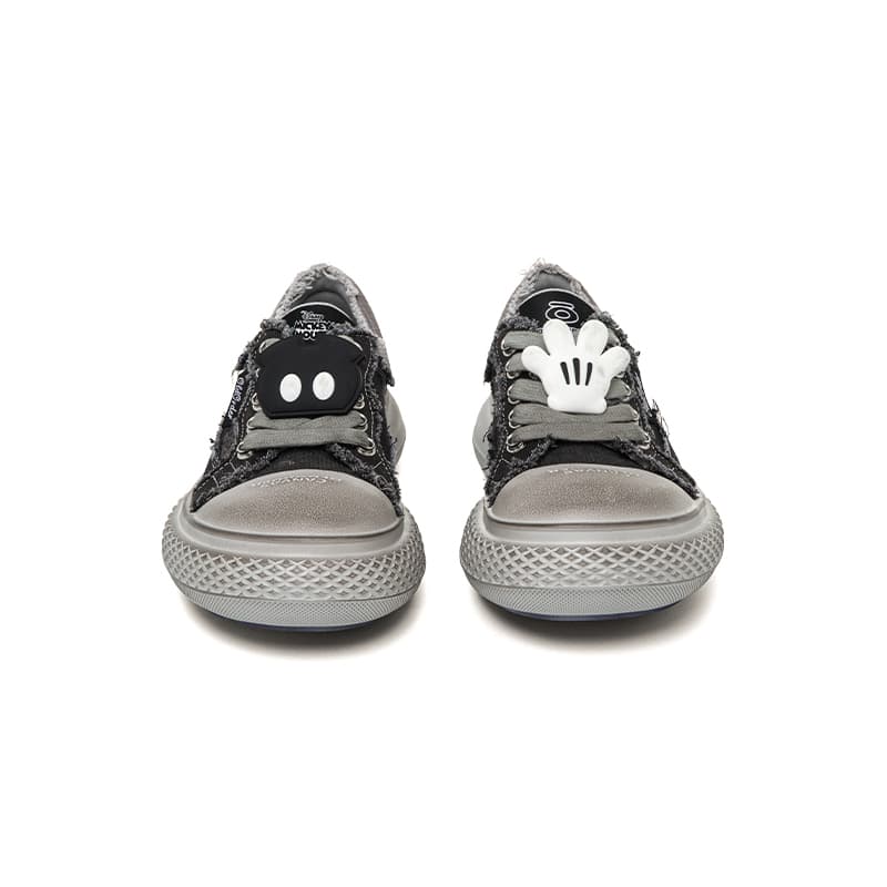 Disney x OLD ORDER Low Top Canvas Shoes Dirty Black