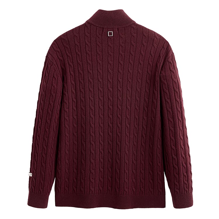 PEACEBIRD Classic Cable Half-Zip Sweater