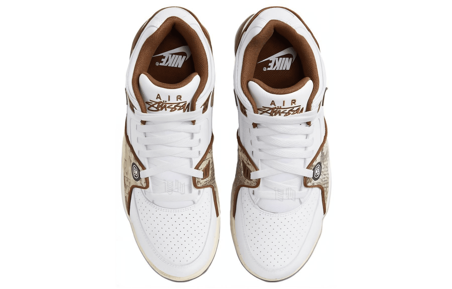 Stussy x Nike Air Flight 89 "White and Pecan"