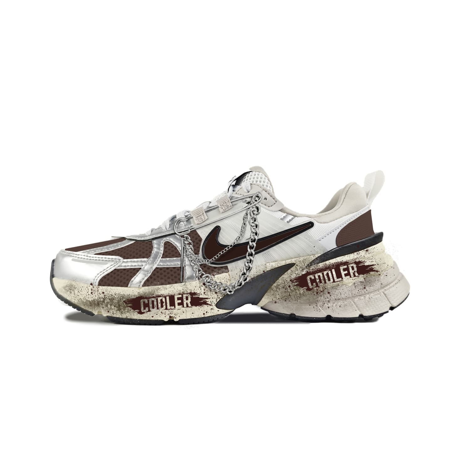 Nike V2K Run White Brown