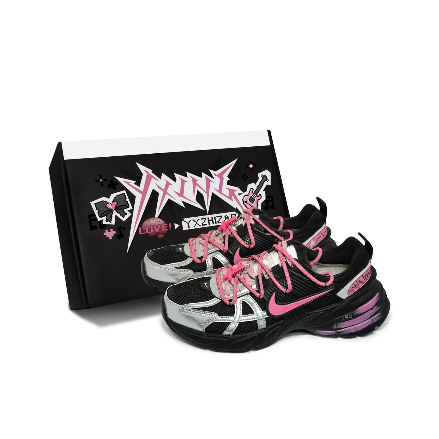Nike V2K Run Black Pink