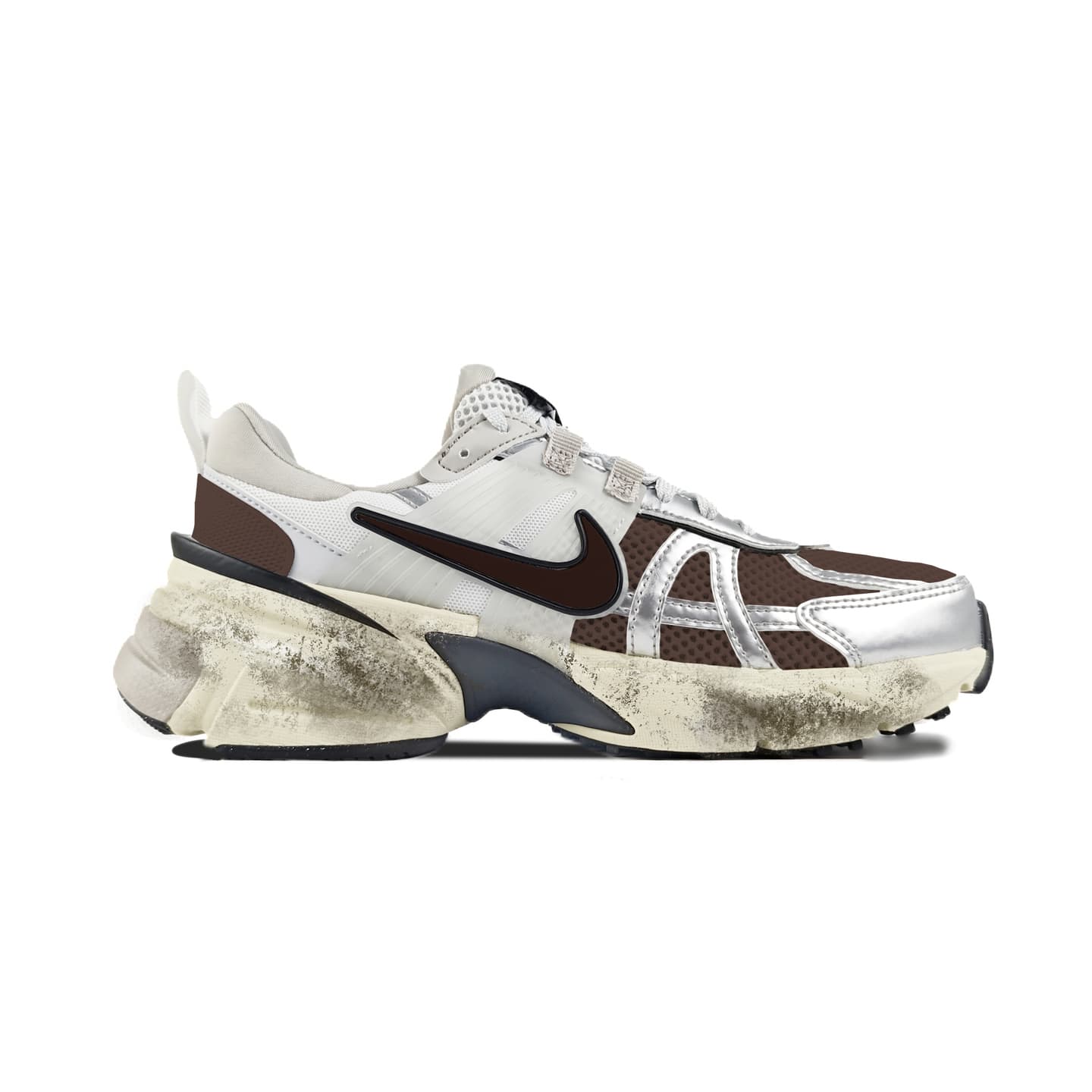 Nike V2K Run White Brown