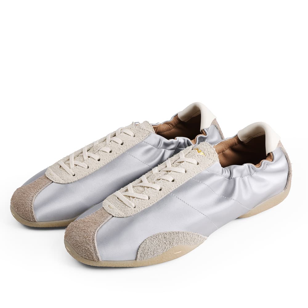 PANE Sterling Coin Ballet Trainer Low Silver