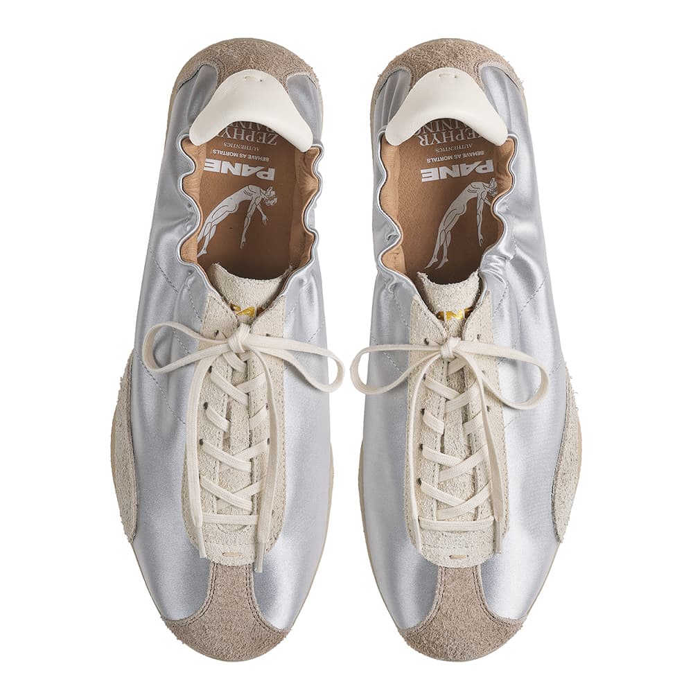 PANE Sterling Coin Ballet Trainer Low Silver