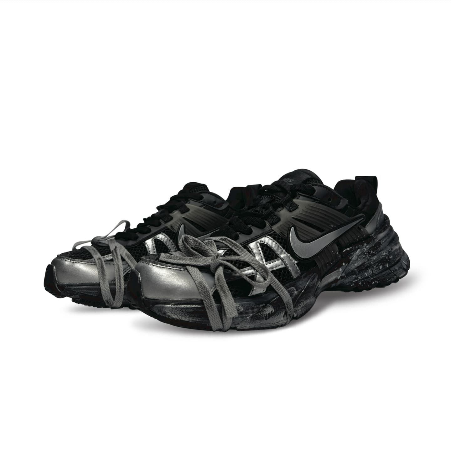 Nike V2K Run Black Silver