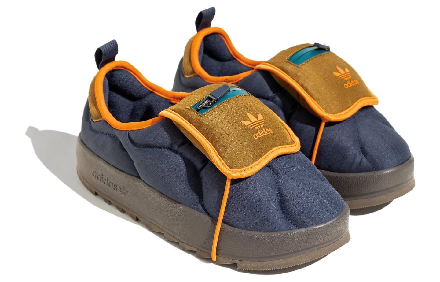 adidas Puffylette Brown Blue