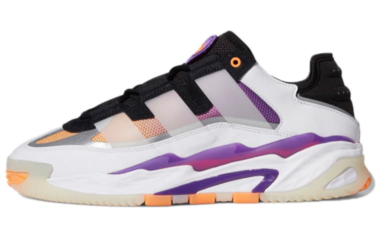 adidas Niteball White Black Purple