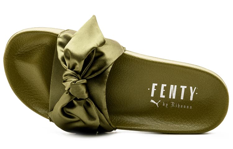 PUMA Rihanna Fenty Bow Slide Olive Brown