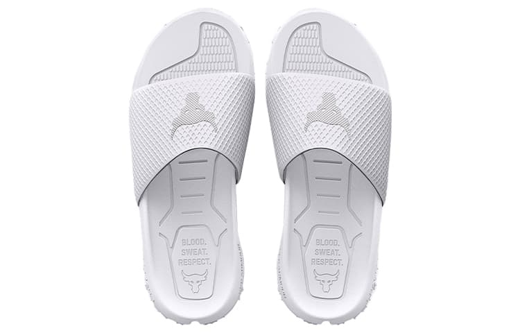 Under Armour Project Rock Slides White