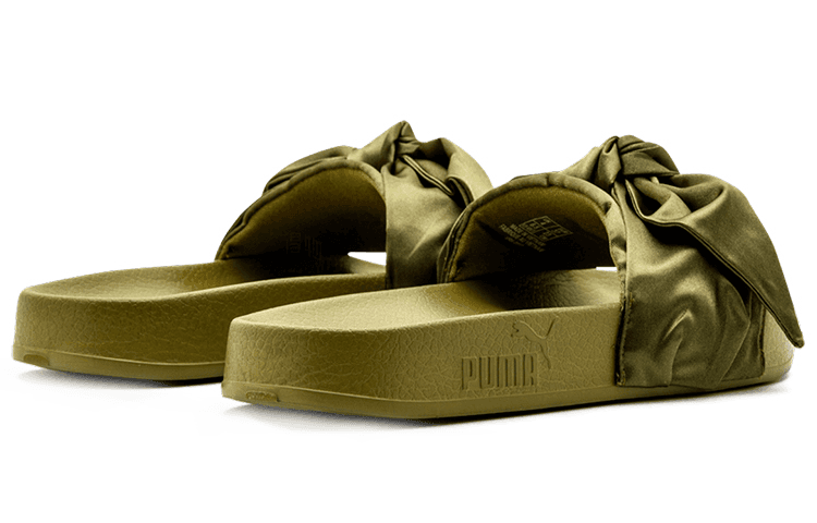 PUMA Rihanna Fenty Bow Slide Olive Brown