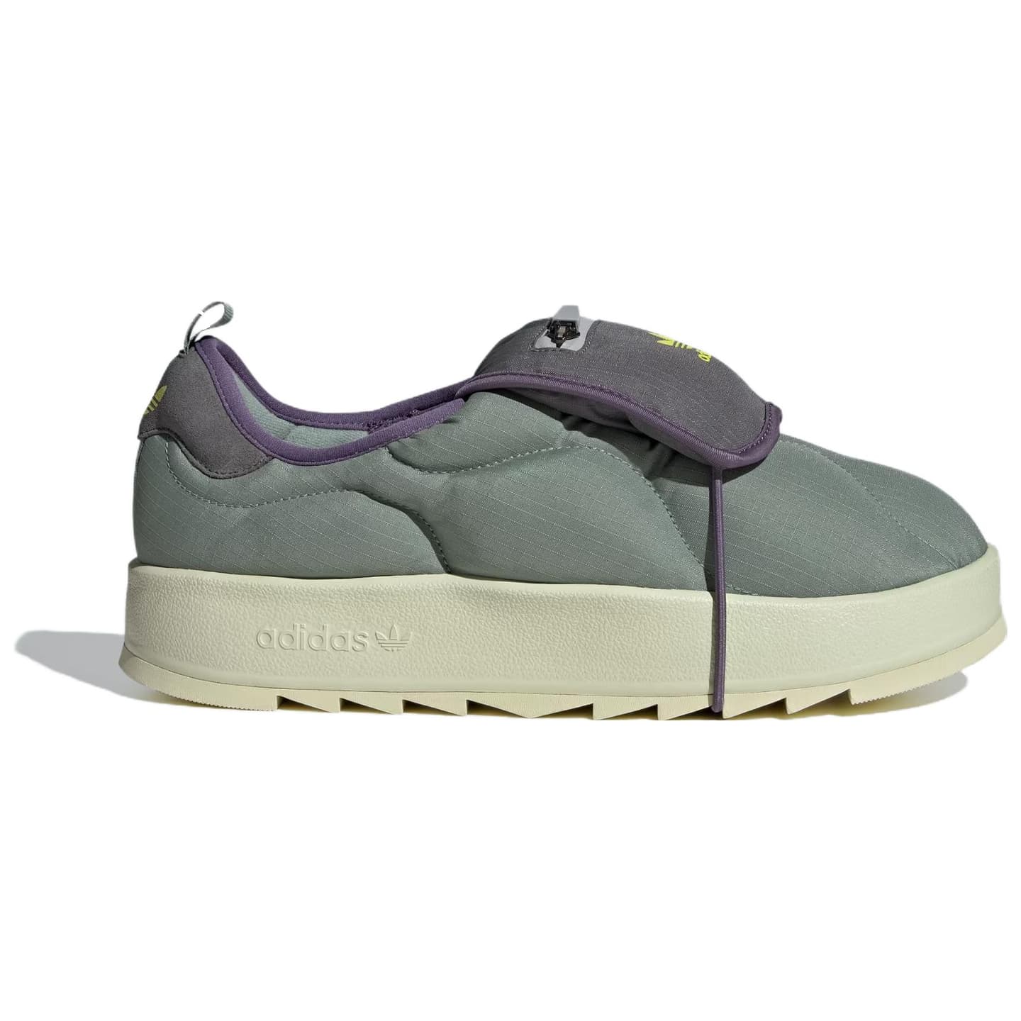 adidas Puffylette Green Grey