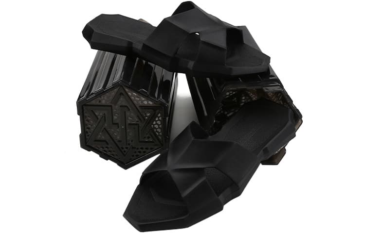 NORVINCY Fashion Platform Slides Black