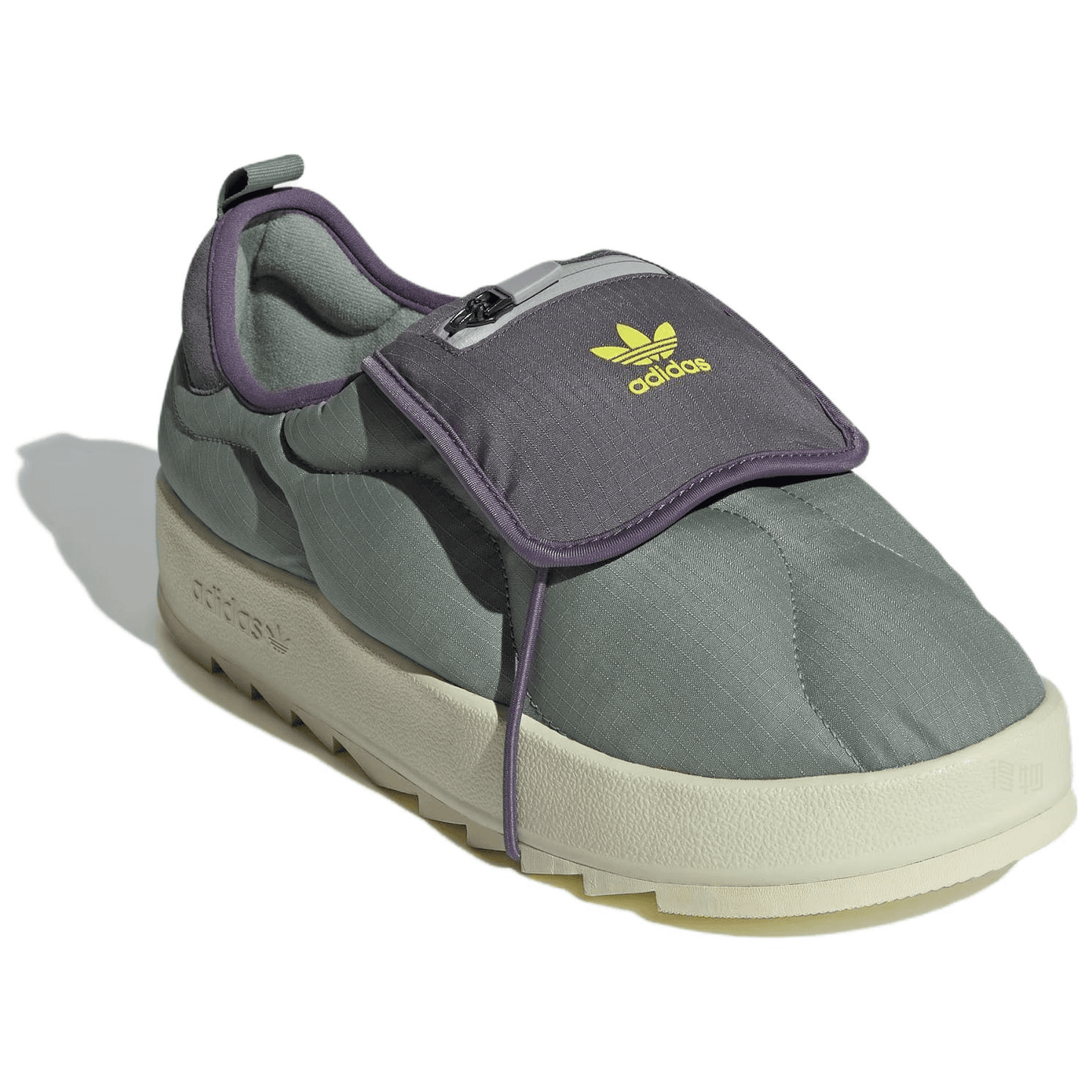 adidas Puffylette Green Grey