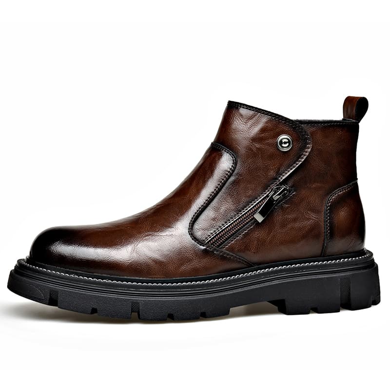 LUOMAIKE Casual Fleece Ankle Boots Men