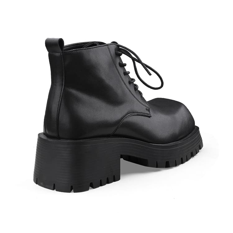 HANQIAORIJI Derby Boots Black