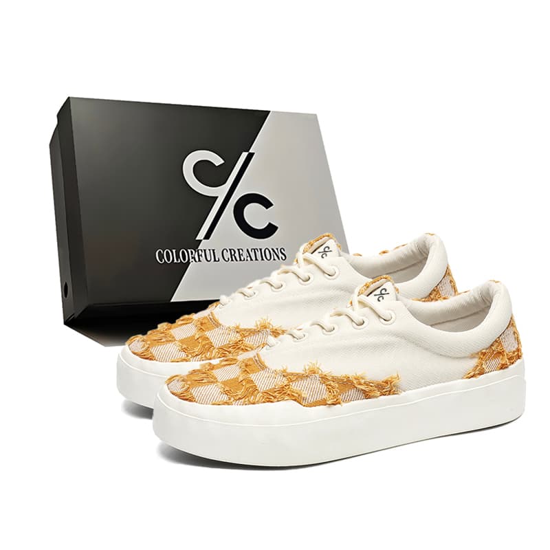 Colorful Creations Checkerboard Tassel Canvas Sneakers