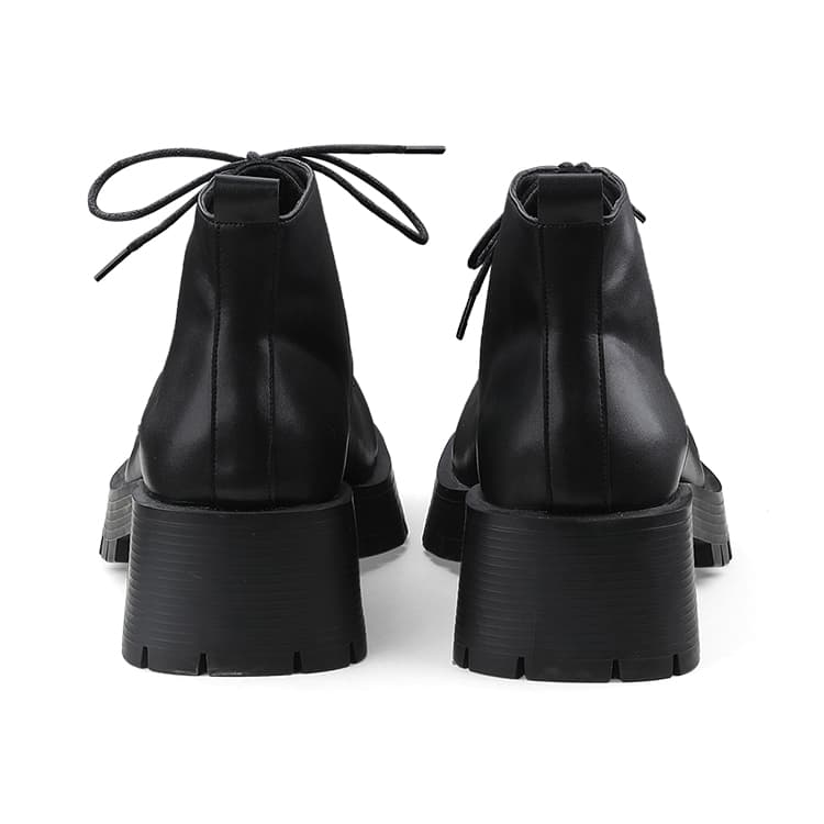 HANQIAORIJI Derby Boots Black