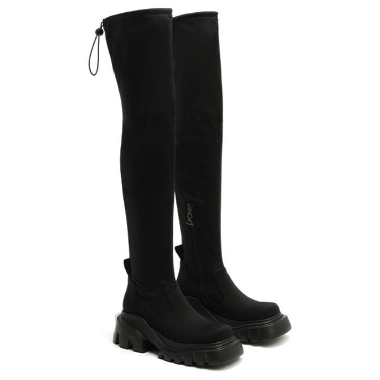 Daphne Lab Over-the-Knee Boots Black