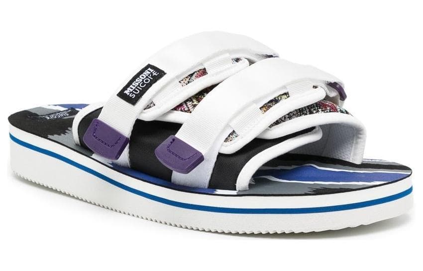 MISSONI x Suicoke Slide Sandals Black White