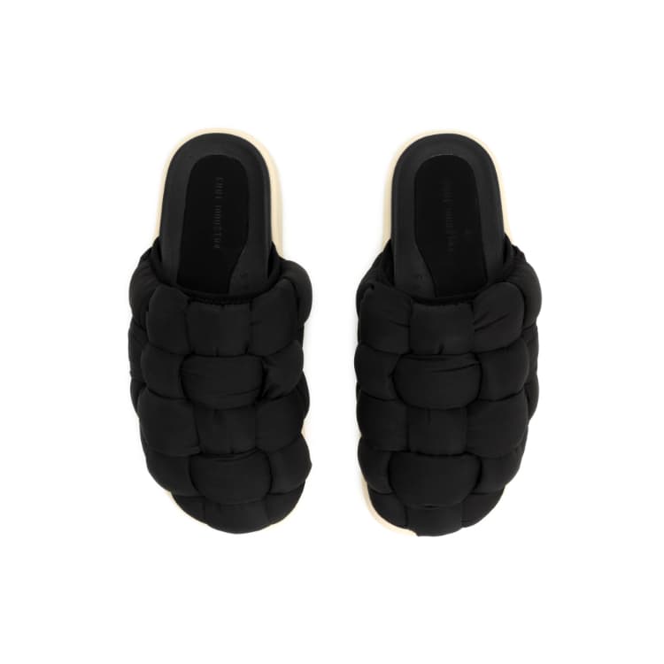 Foot Industry Woven Slides Black