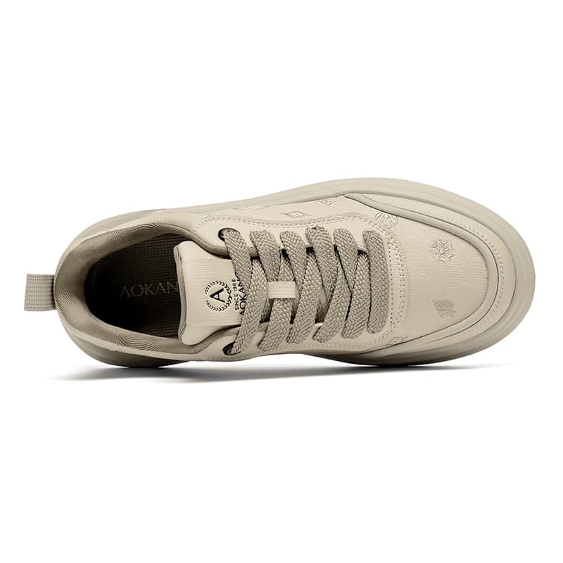 Aokang Letter Embossed Low Top Sneakers