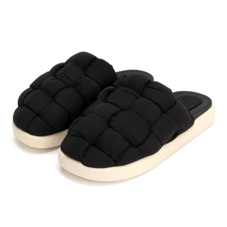 Foot Industry Woven Slides Black