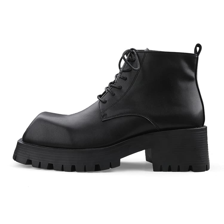 HANQIAORIJI Derby Boots Black