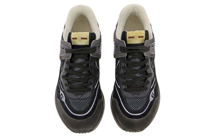 Gucci Suede Mesh Low Top Sneakers Black Brown