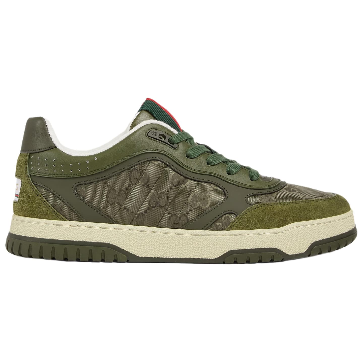 Gucci Re-Web Suede Low Top Sneakers Green