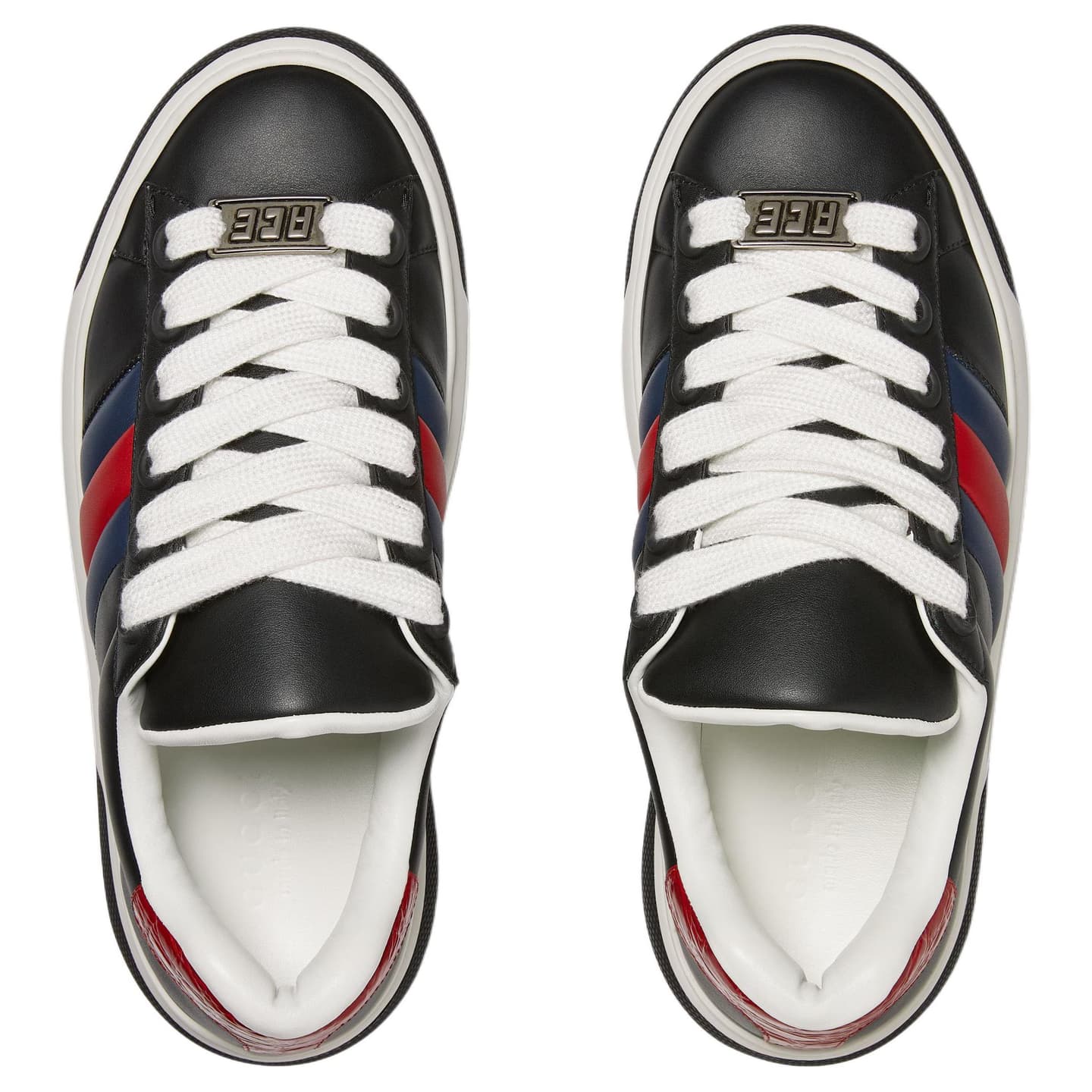 Gucci Ace Leather Low Top Sneakers Black