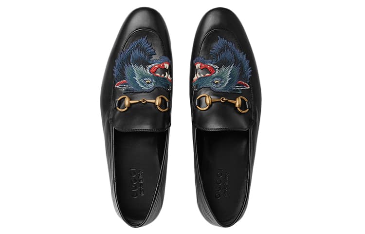 Gucci Printed Leather Sneakers Black