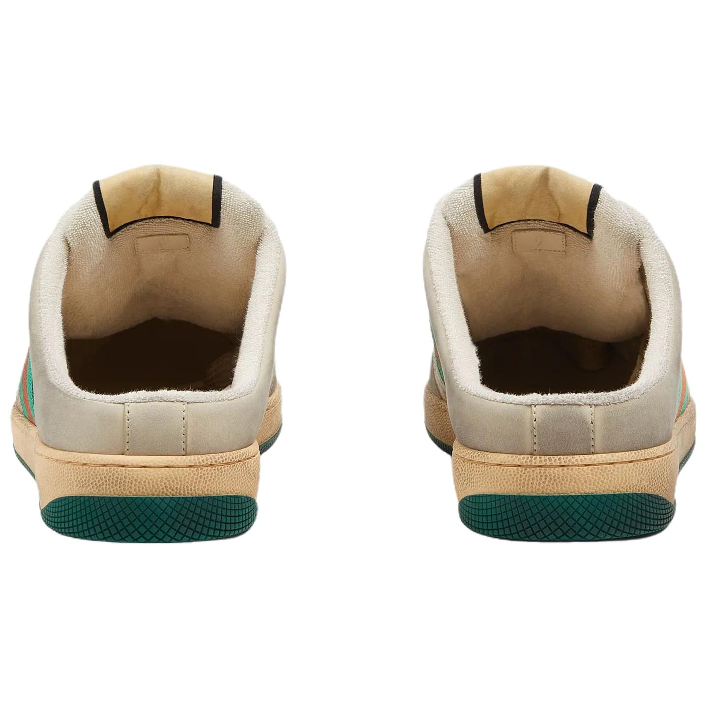GUCCI Screener Mule Rubber Toe Slipper Beige