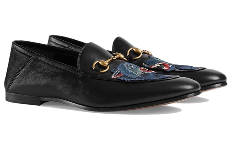 Gucci Printed Leather Sneakers Black