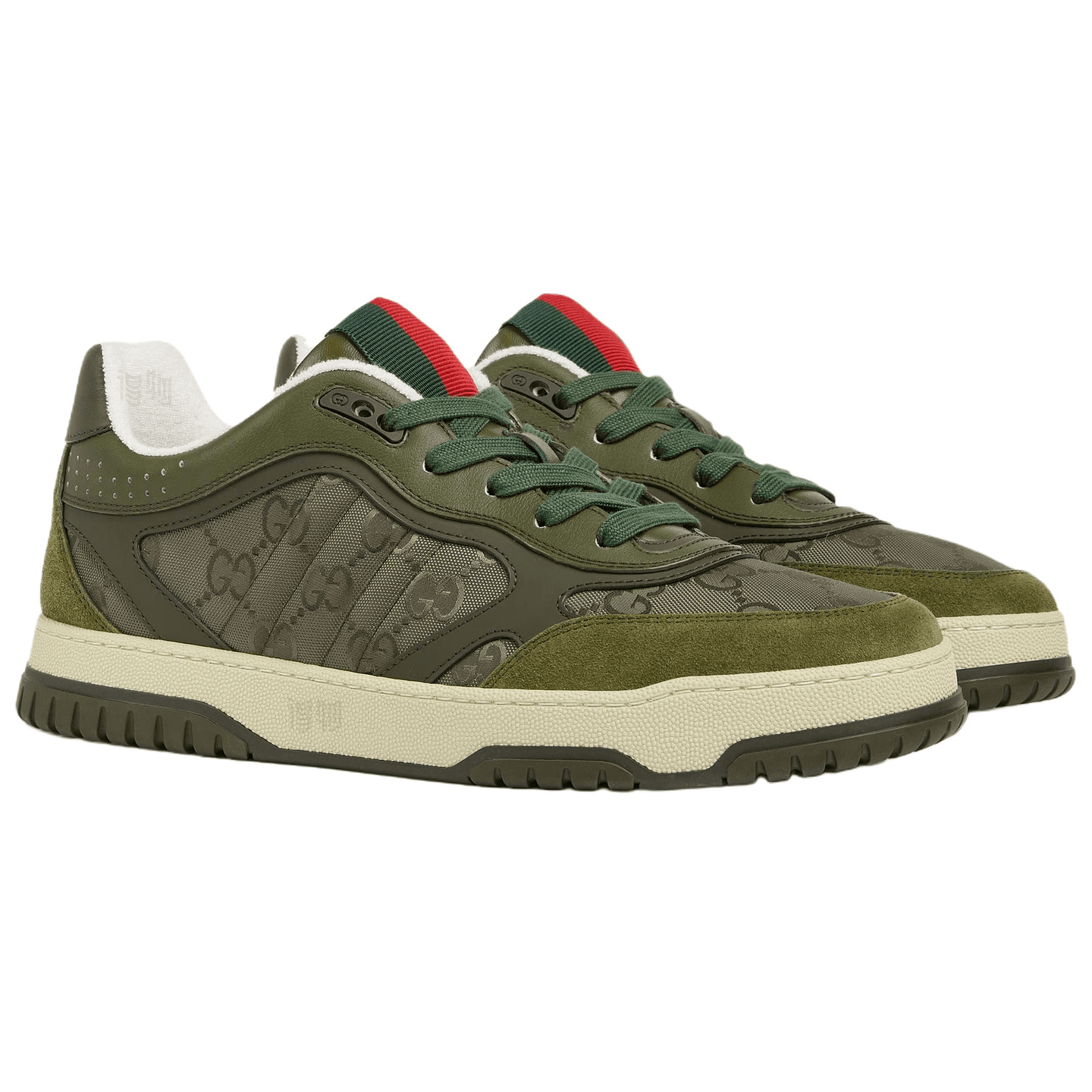 Gucci Re-Web Suede Low Top Sneakers Green