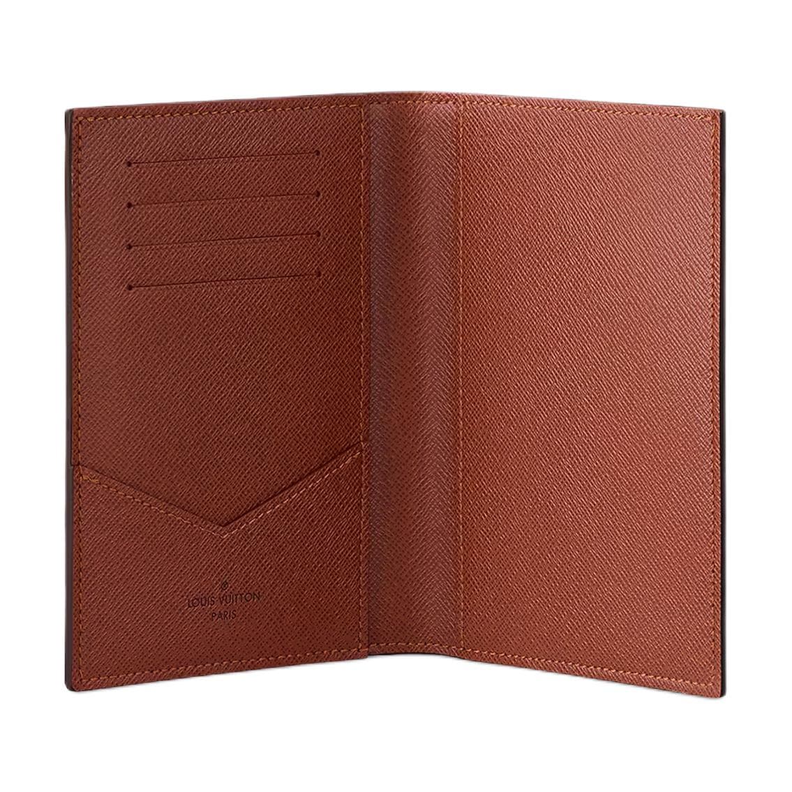 Louis Vuitton Canvas Passport Holder Brown