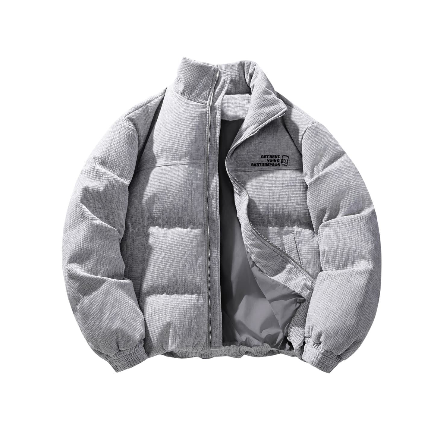 The Simpsons Waffle Texture Down Jacket