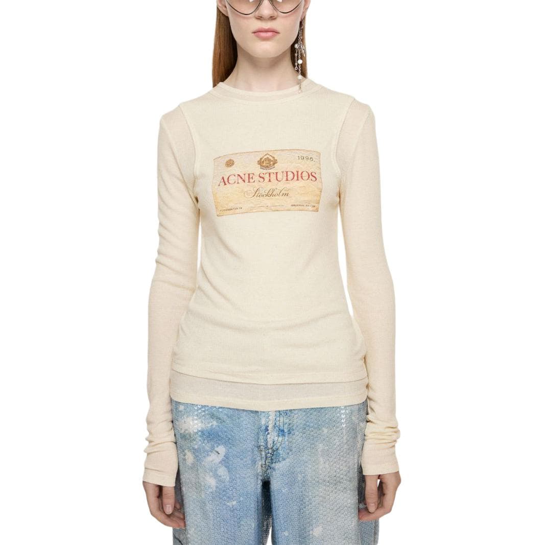 Acne Studios Double-Layered Long Sleeve Beige