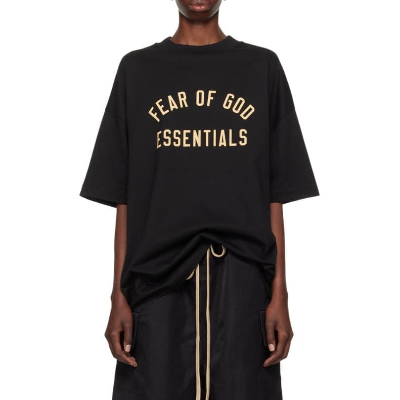 Fear of God Essentials Jersey Crewneck Tee Obsidian Black