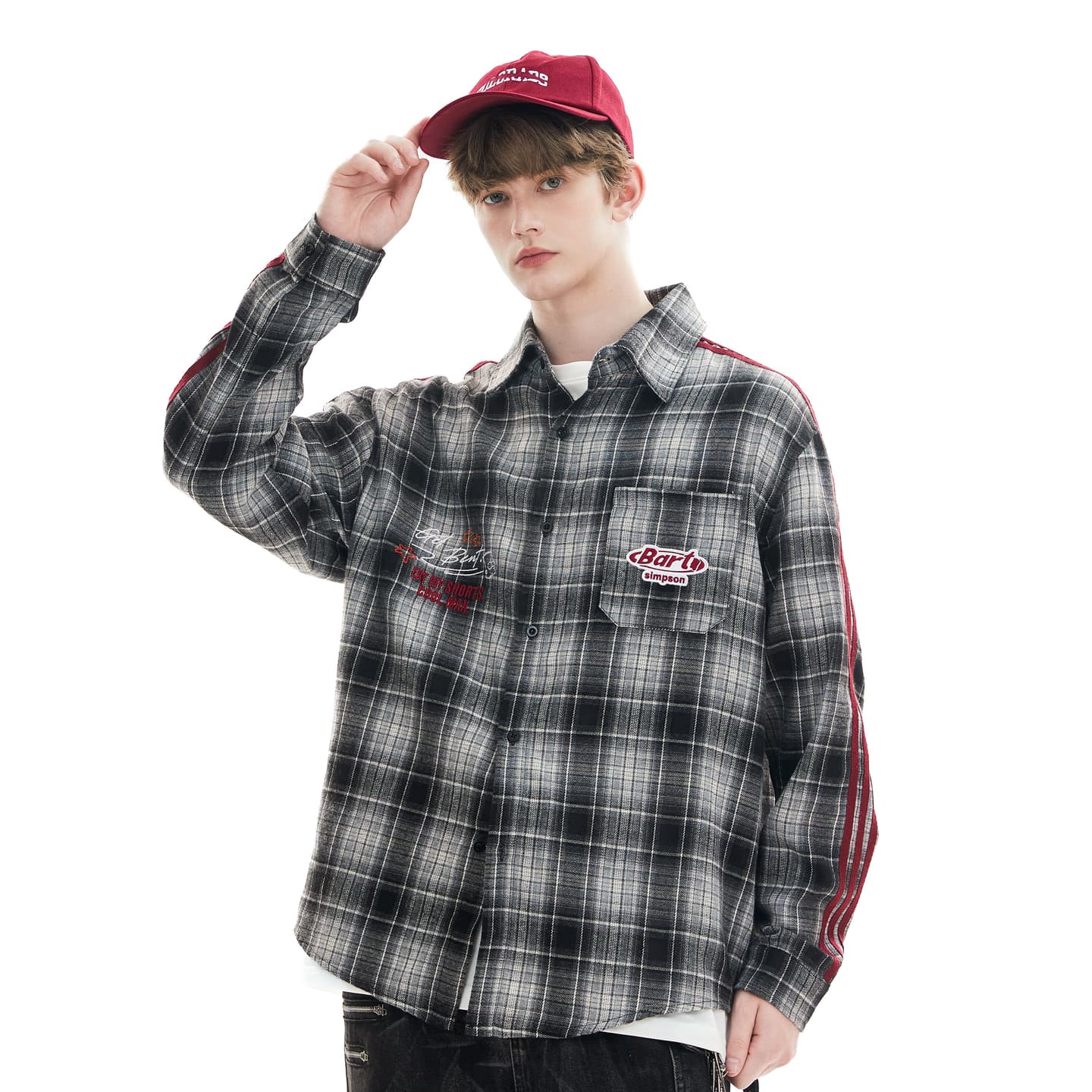 The Simpsons Retro Stripe Embroidered Shirt