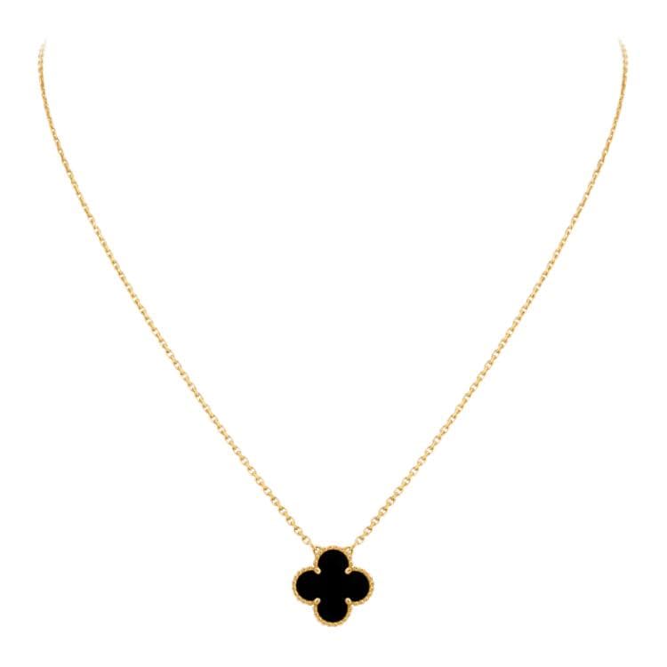 Van Cleef & Arpels Alhambra Onyx Necklace