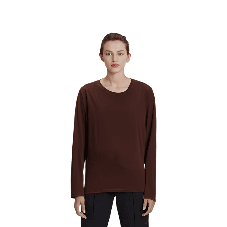 SKIMS Fits Everybody Long Sleeve T-Shirt Cocoa